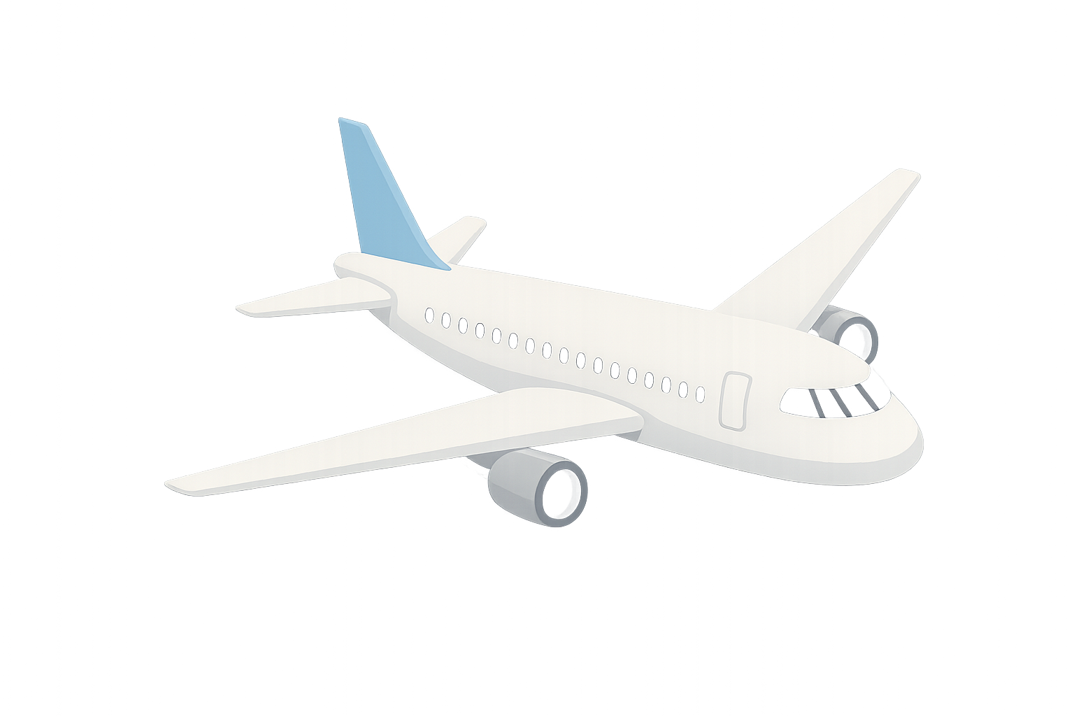 Passenger aircraft illustration