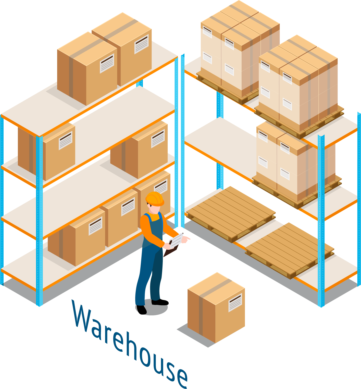 Container ship illustration